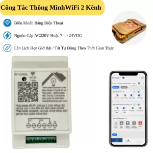 Công Tắc Thông Minh WiFi 2 Kênh